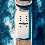 Aerial view of the largest boat in the world.
