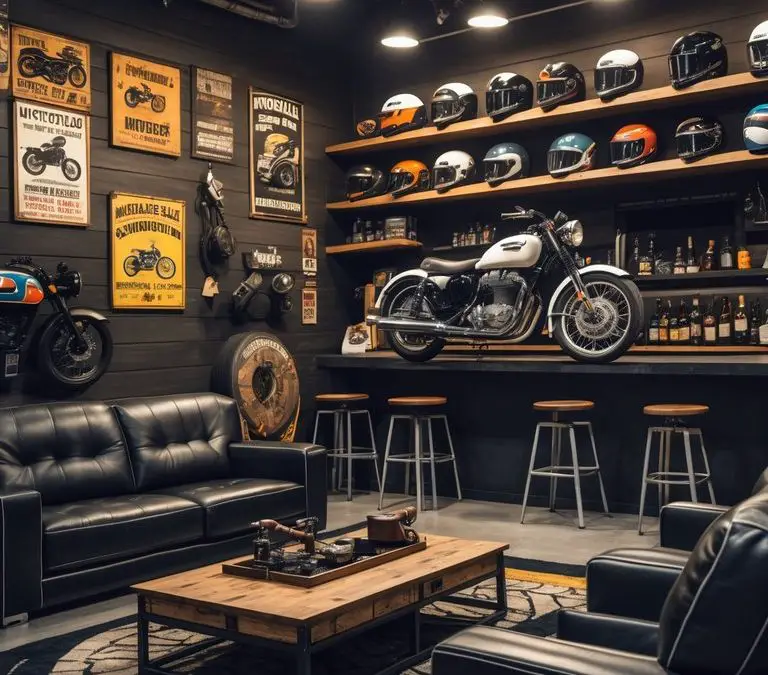 18 Motorcycle Man Cave Decor Ideas