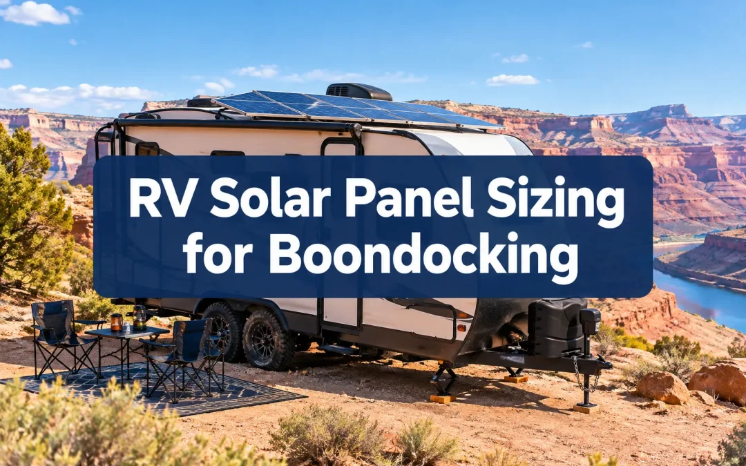 RV Solar Panel Sizing for Boondocking: Battery Capacity, Daily Watt-Hours, Inverter Loads, and Generator Backup