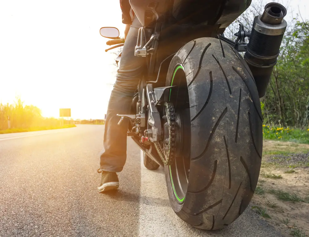 Image of person on motorcycle