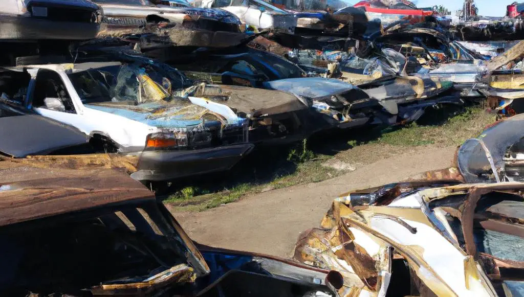 junkyard of cars