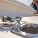 Livewell hinge, boat, and customer service representative.