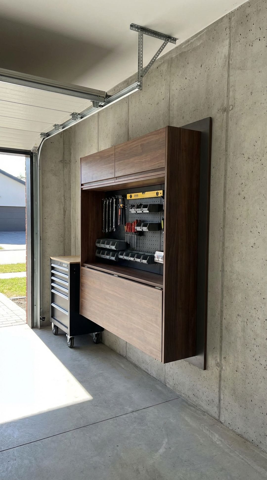 Fold-Down Wall-Mounted Workbench