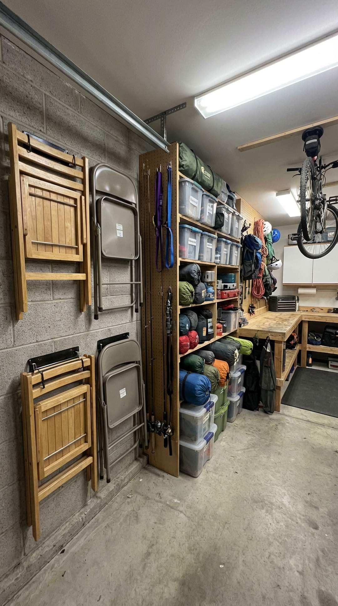 Wall-Mounted Folding Chair Storage