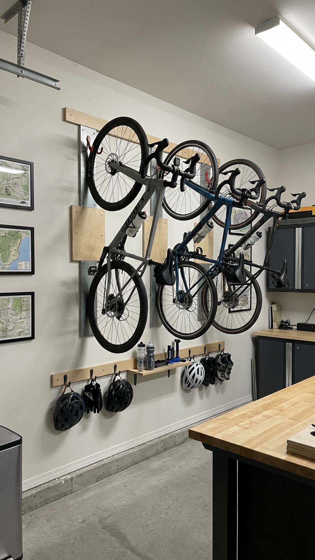 Vertical Wall-Mounted Bike Rack