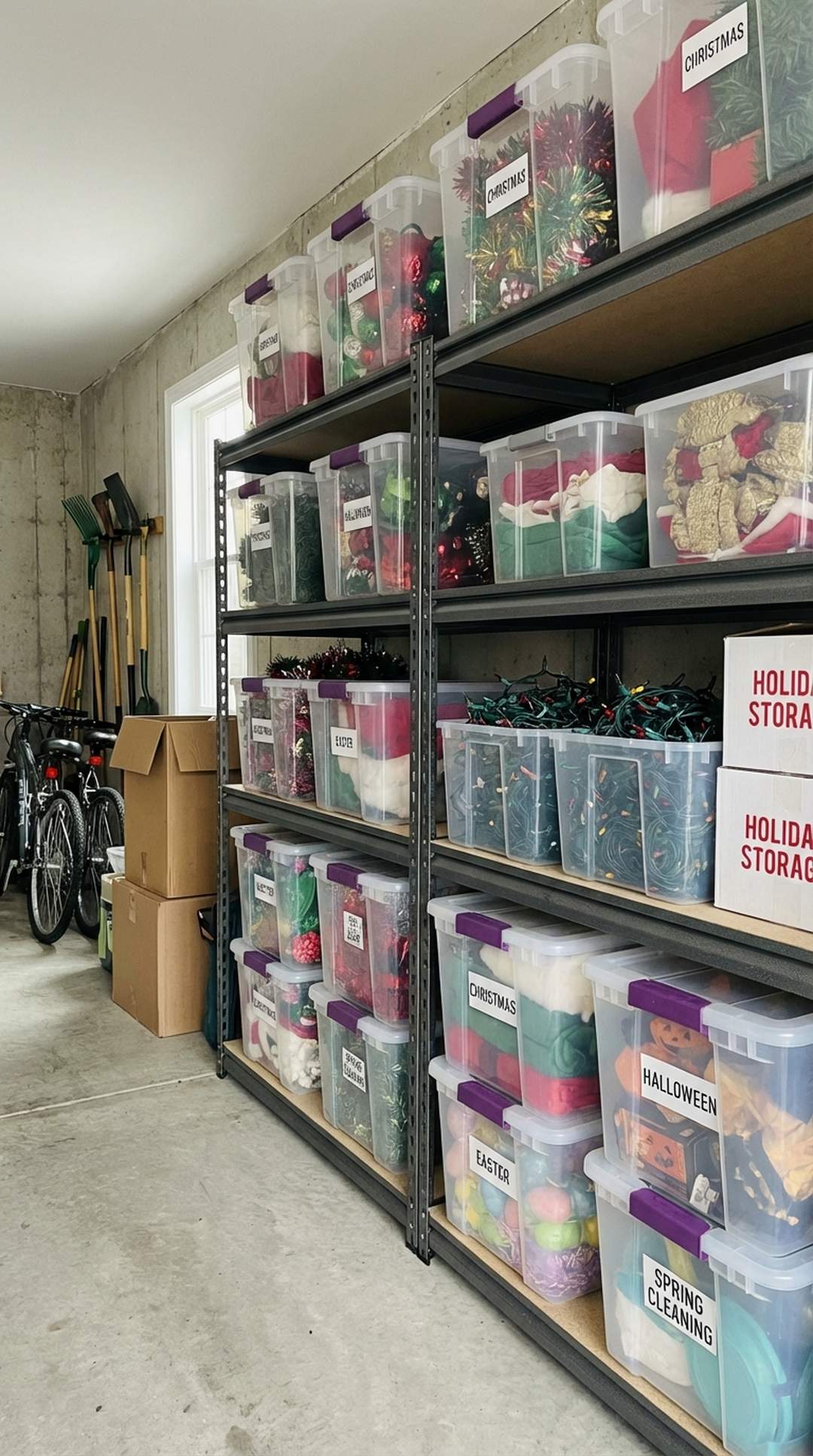 Organized seasonal decoration storage