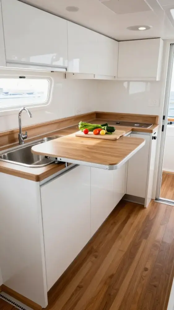 Fold-Down Countertop Extensions