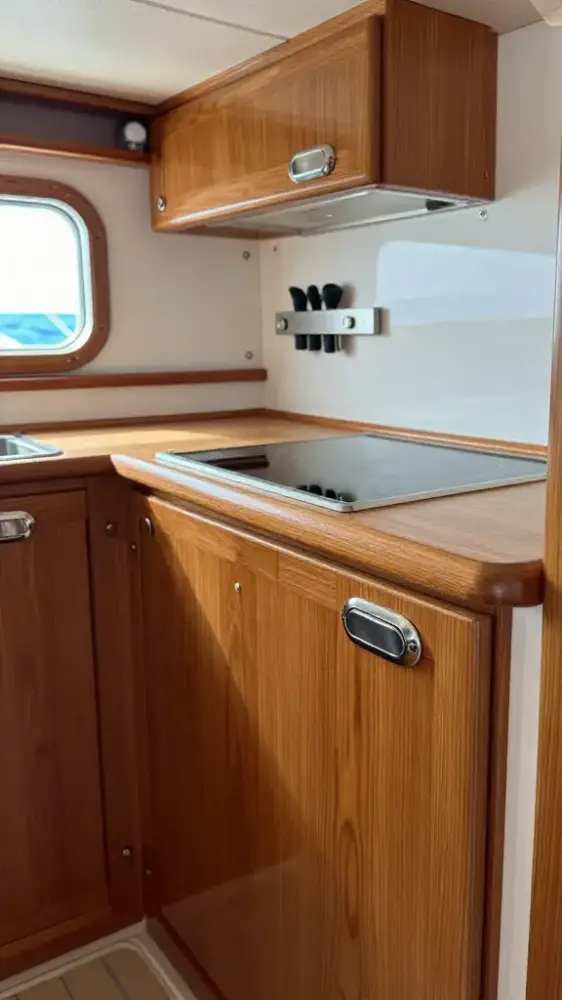 Replaced Cabinet Latches for Rough Seas