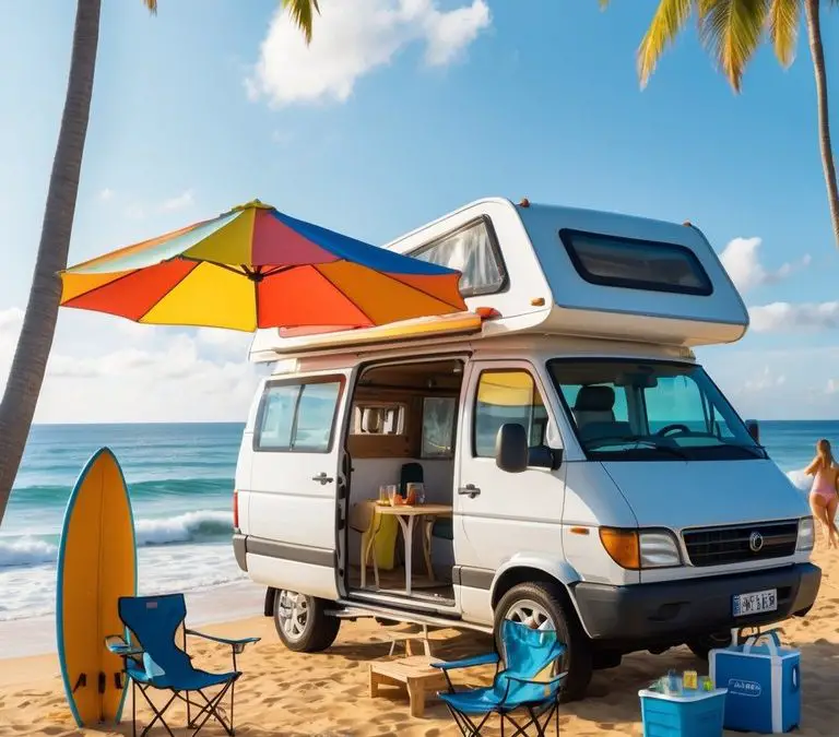 16 Camper Van Beach Setup Ideas