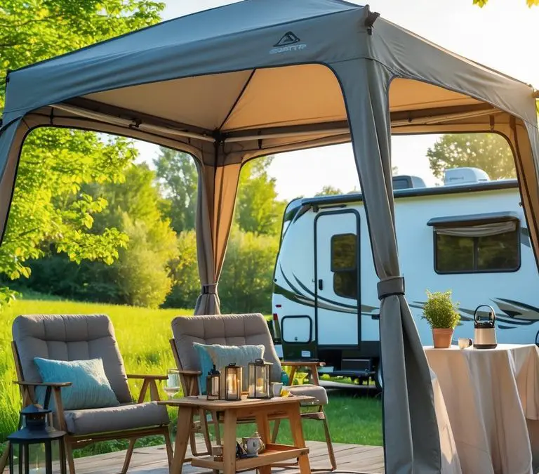 15 RV Deck Ideas for a Cozy Summer Campsite Setup