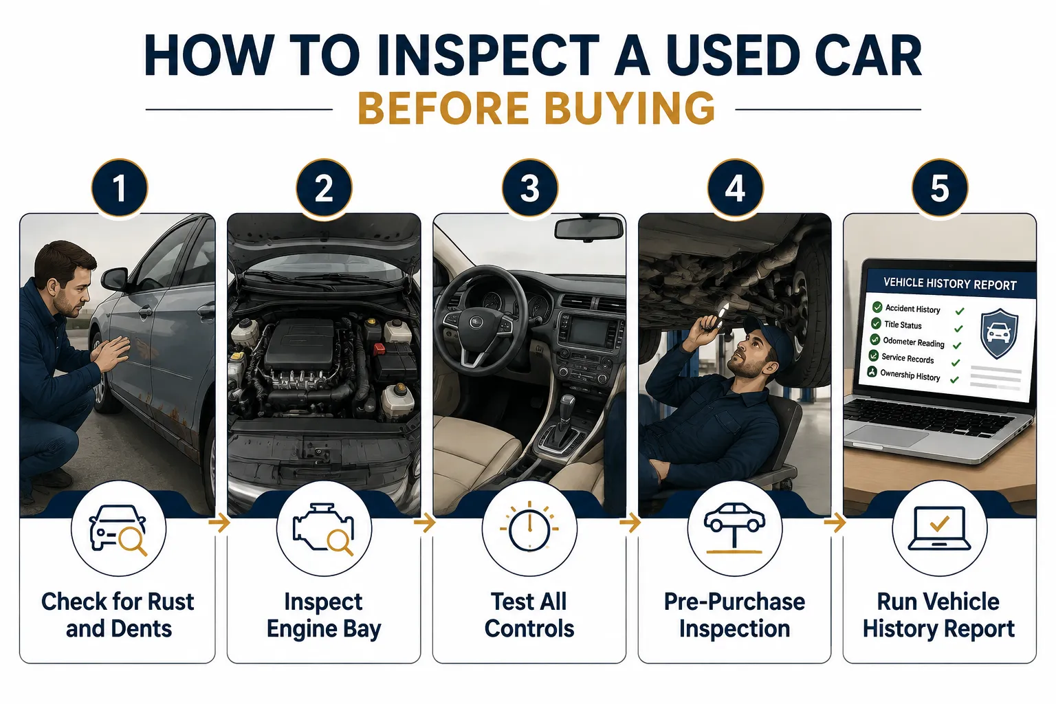 Step-by-Step Used Car Inspection Checklist