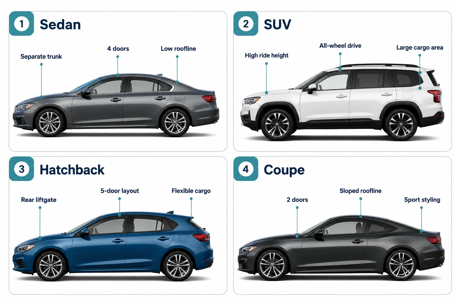 What Are the Main Types of Cars and How Are They Different