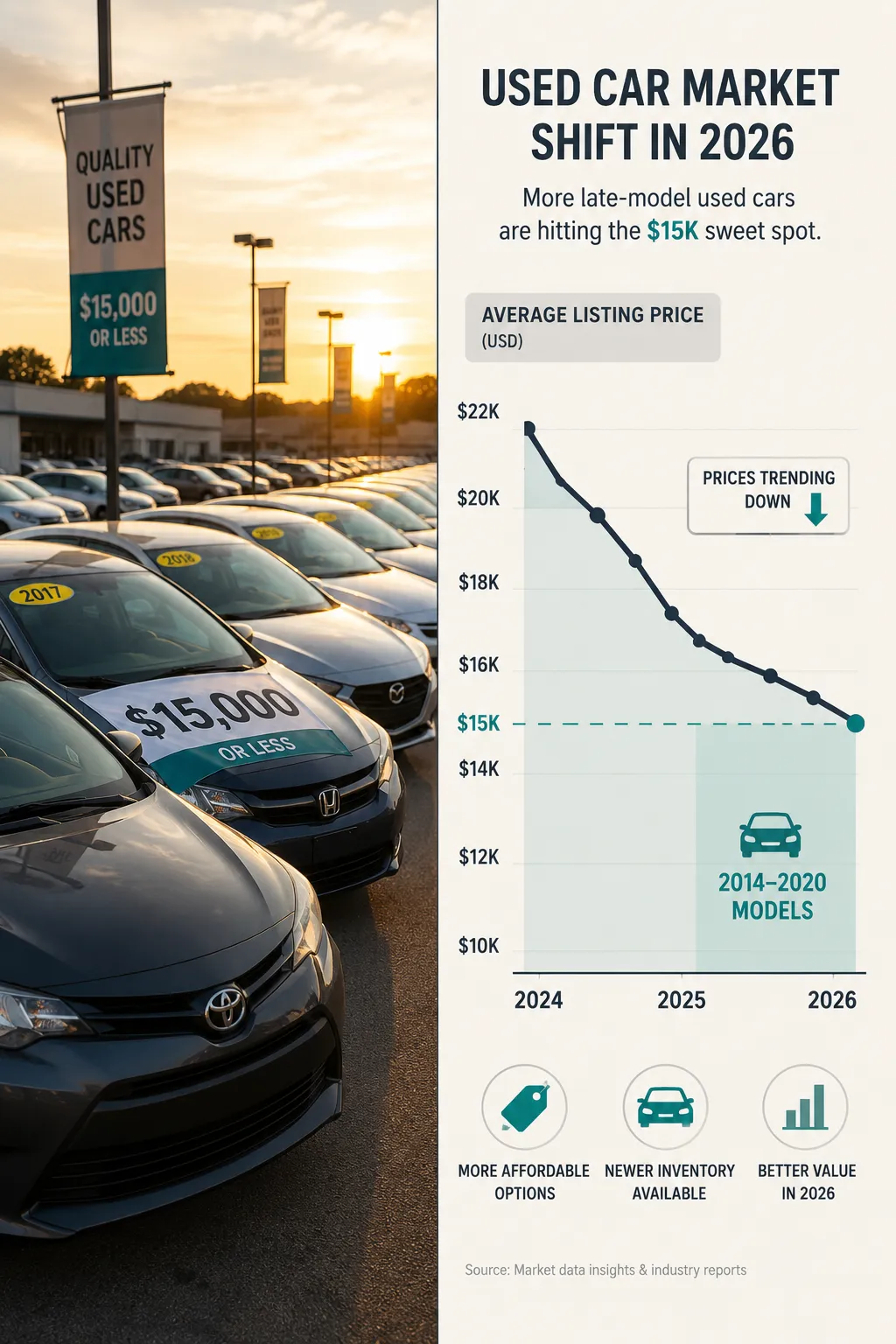 Why the Row of affordable used cars at a dealership lot5,000 Budget Works for Cheap Reliable Cars in 2026