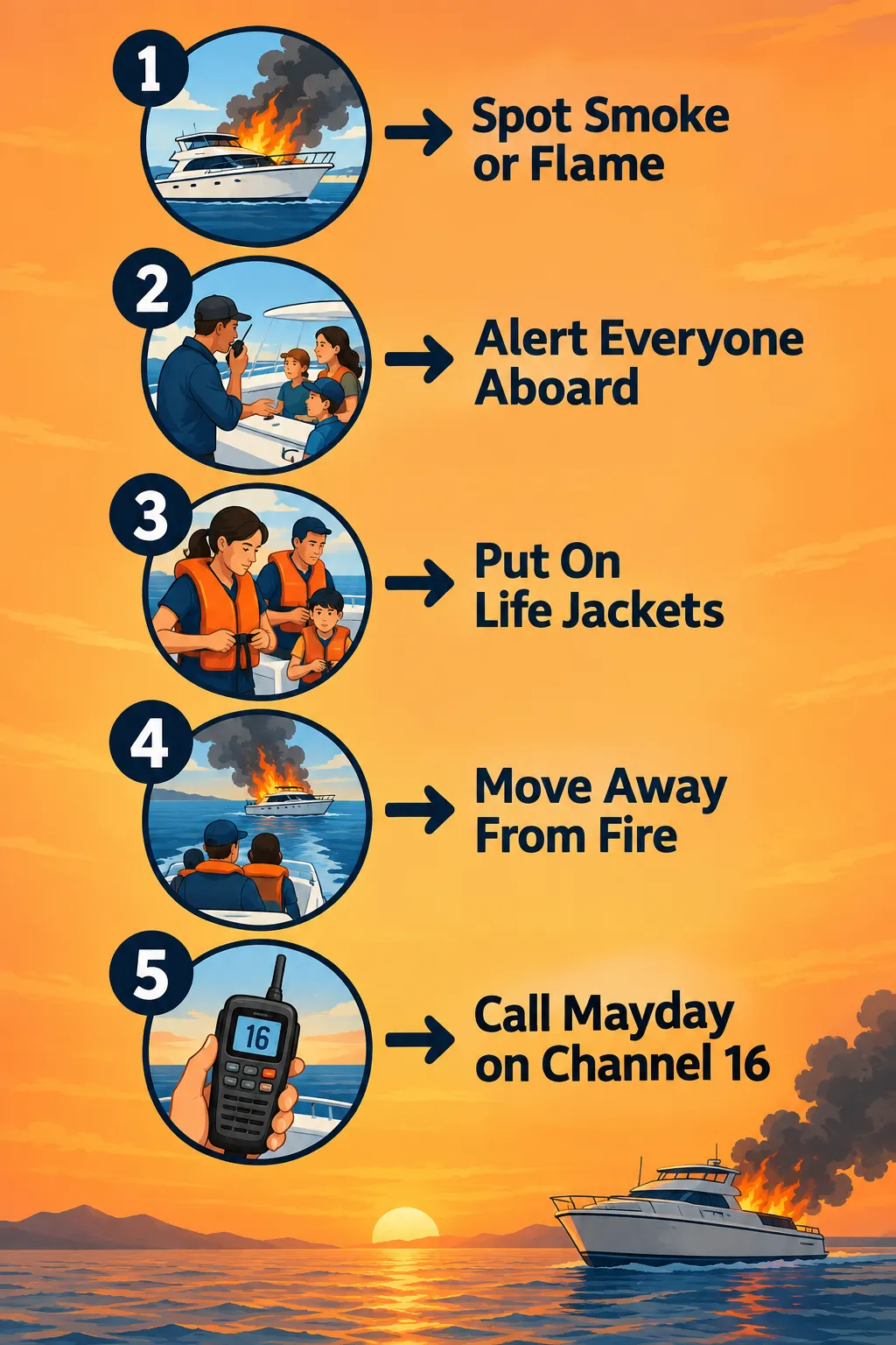 Emergency Response: What To Do When a Fire Breaks Out on a Boat