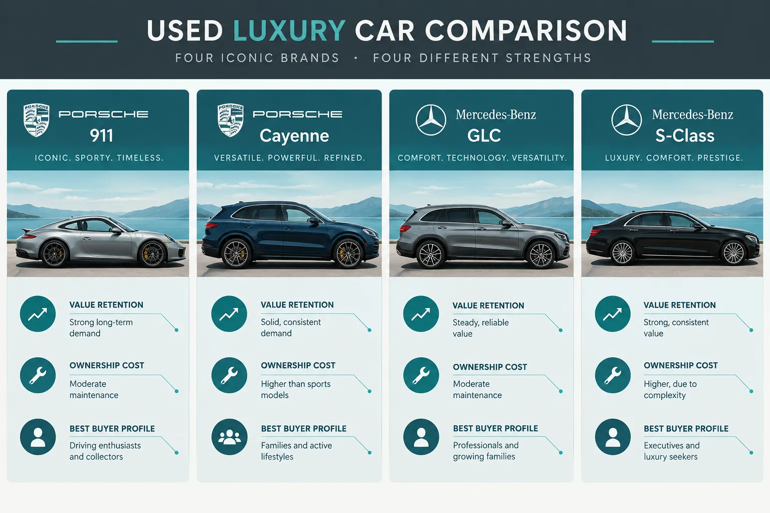 Luxury Buying Guide: Best Porsche and Mercedes-Benz Used Cars in 2026 for Value and Low Hassle