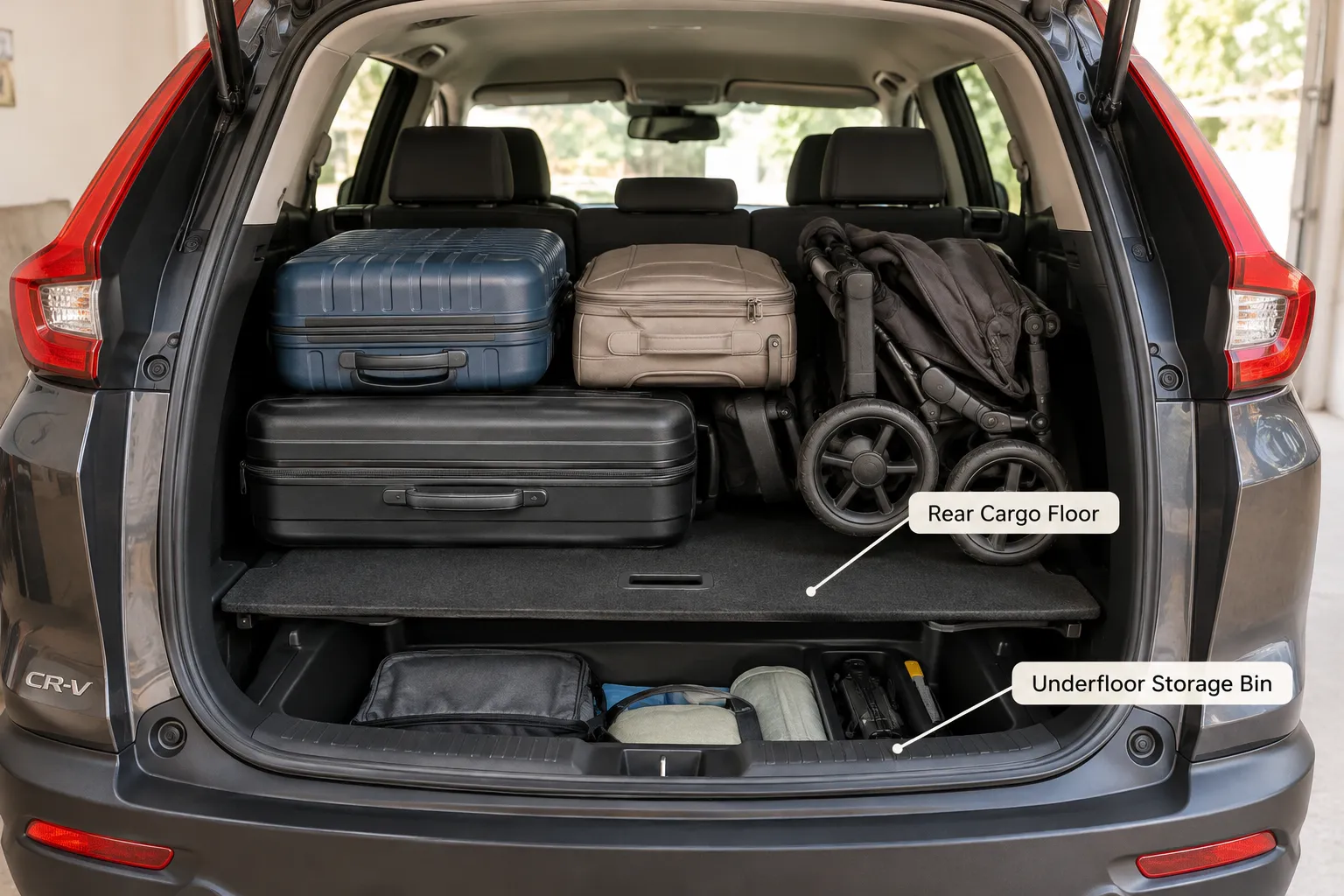 Cargo Space: Suitcase Test Results for Gas vs Hybrid CR-V