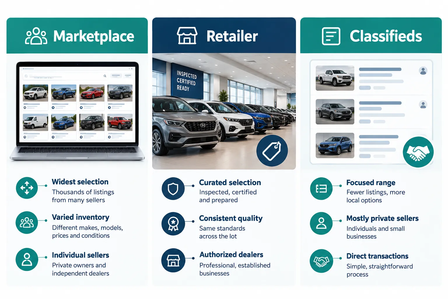 Overall Positioning: Marketplace vs Retailer vs Classifieds