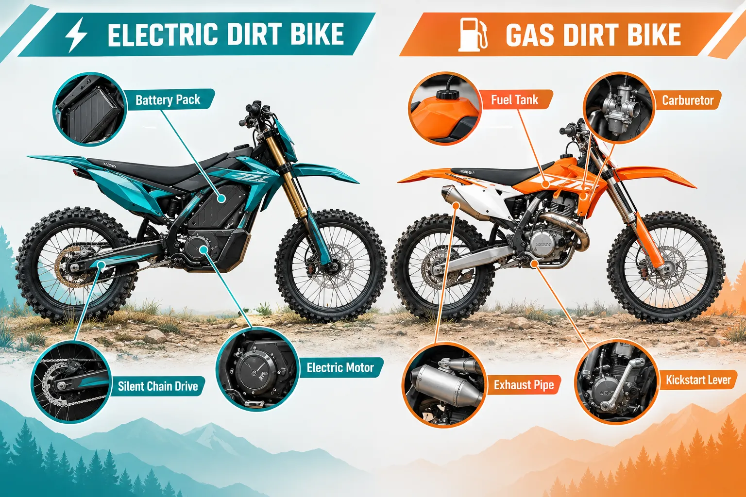 Range, Runtime, and Refueling vs Charging: Electric Dirt Bike vs Gas Dirt Bike Trail Range